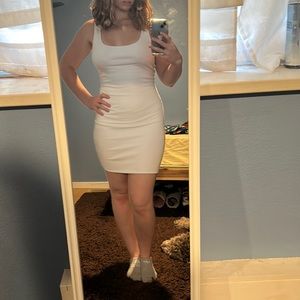 White body-con dress